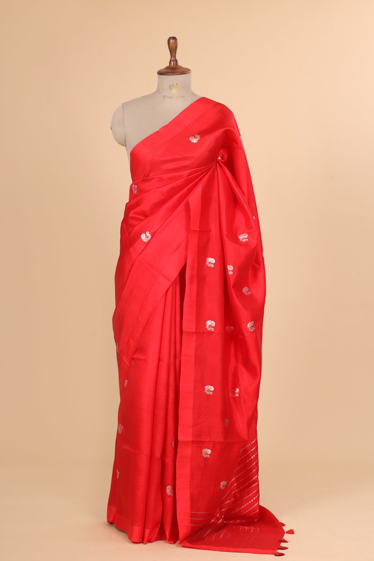 Red Handwoven Pure Banarasi Soft Silk Saree