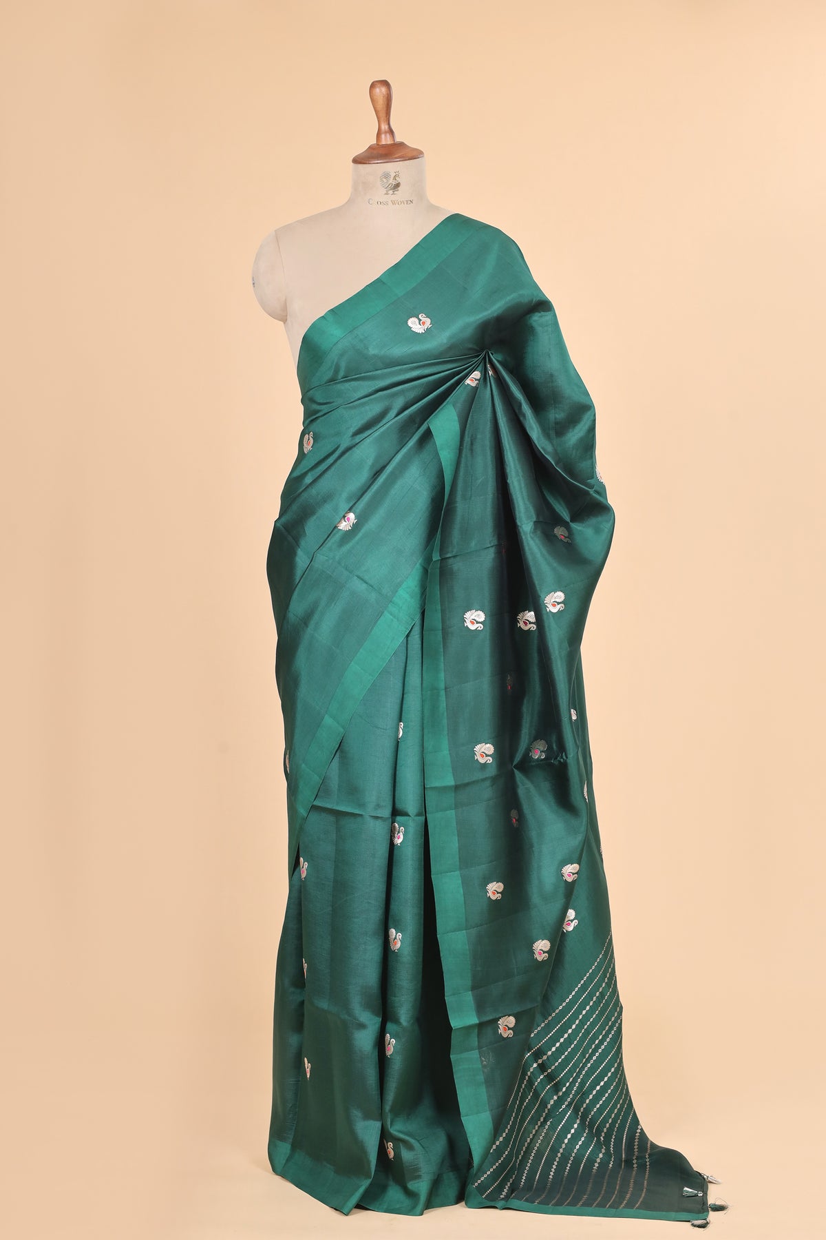 Emerald Green Handwoven Pure Banarasi Soft Silk Saree