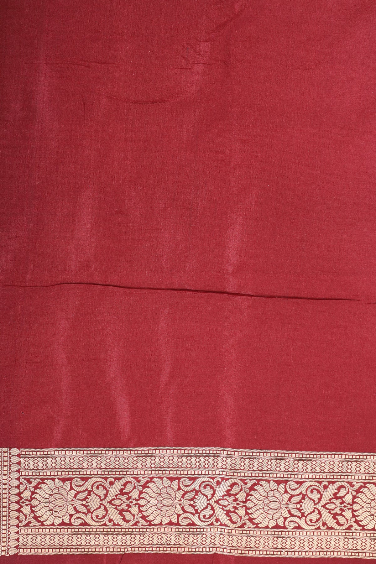 Deep Maroon Pure Katan Silk Saree Allover Jaal