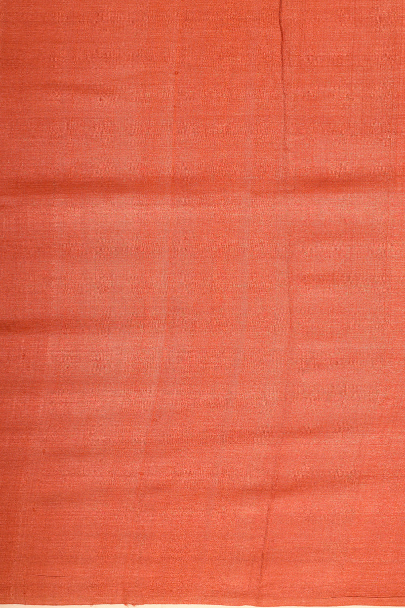 Mustard Yellow Floral Printed Pure Tussar Silk Saree with Contrast Border