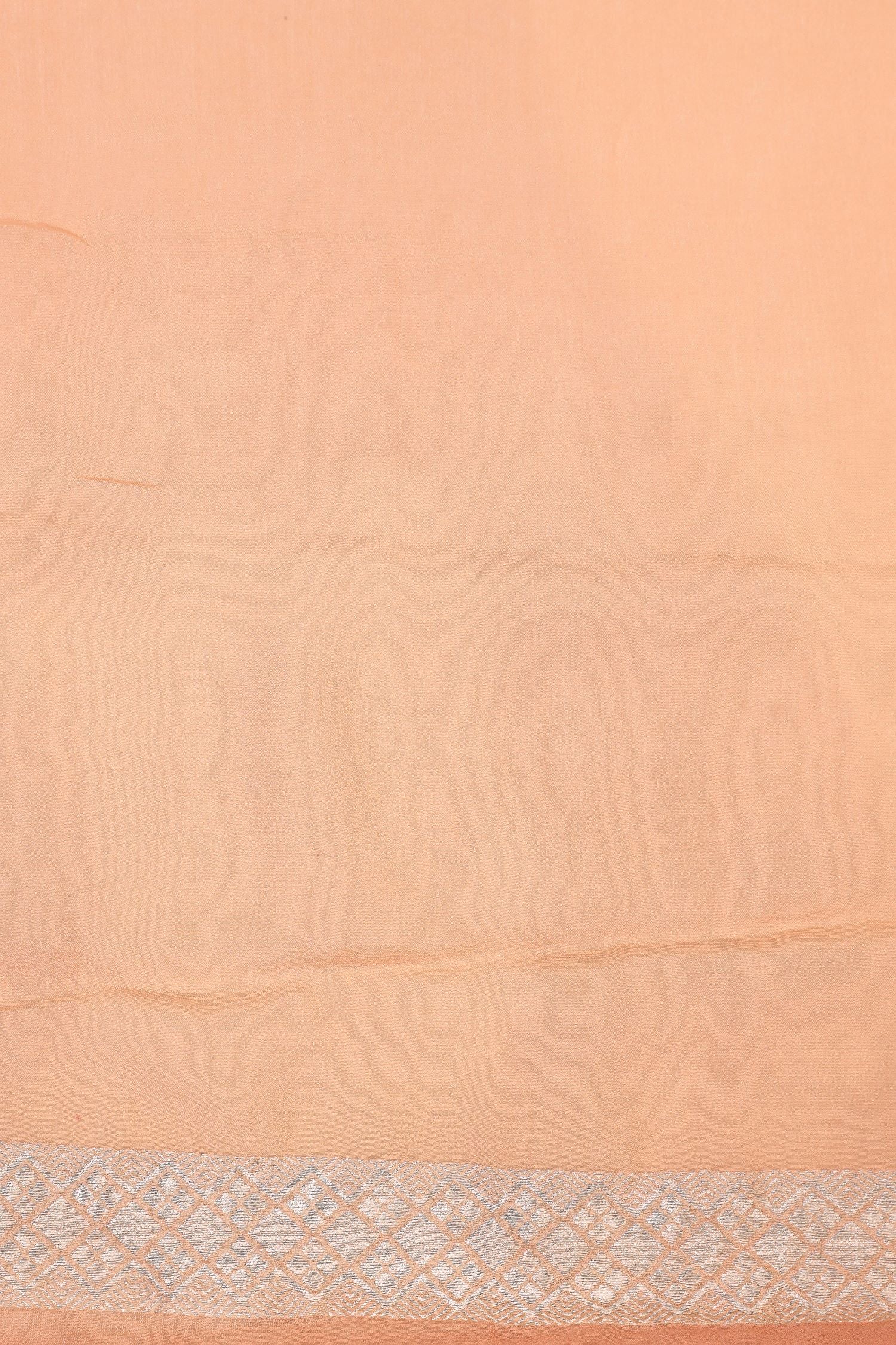 Peach Pink Banarasi Georgette Khaddi Floral Velvet Meenakari Silk Saree