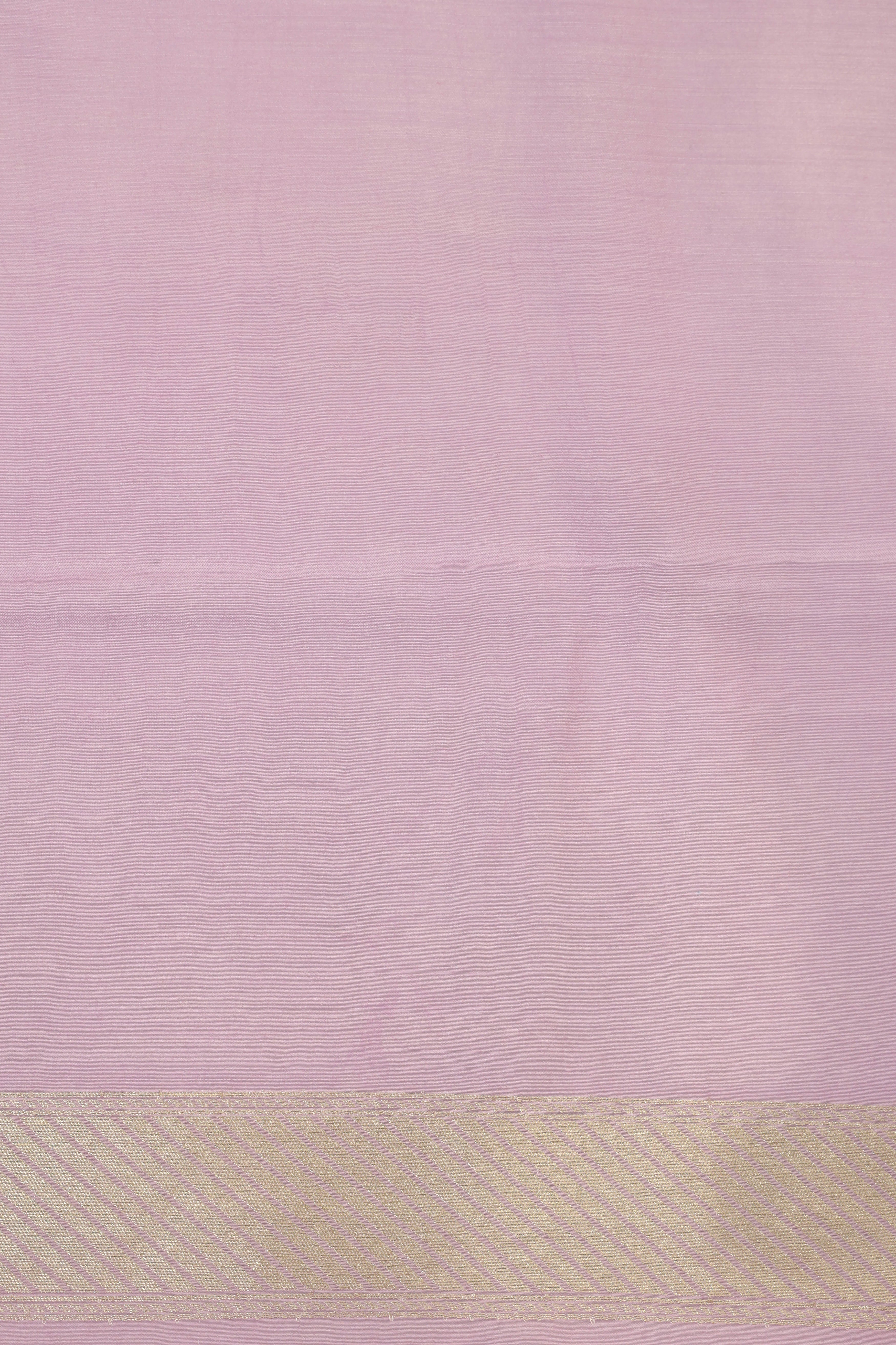 Light Pink Moonga Silk Saree With Meenakari Floral Motifs