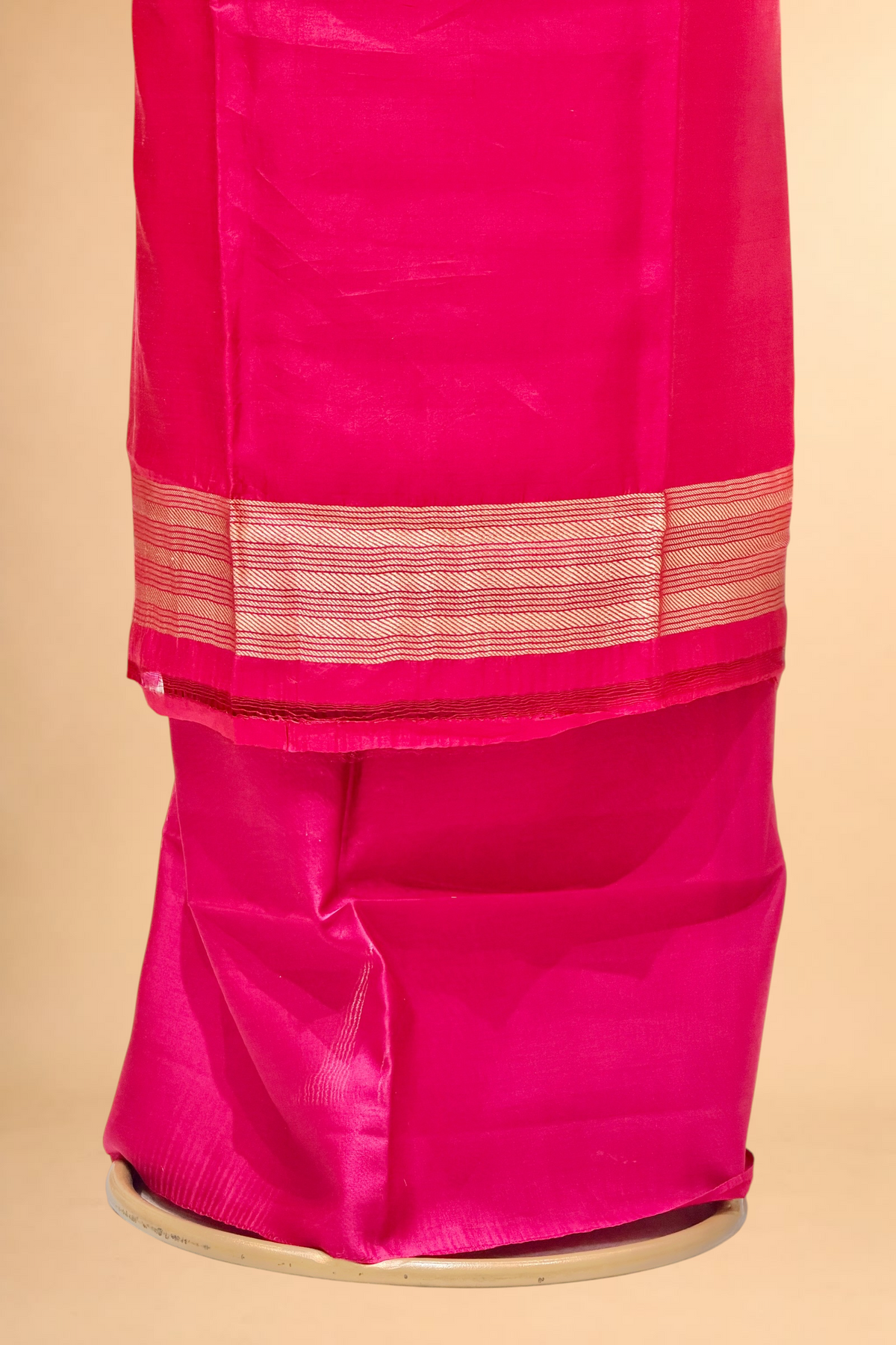 Rani Pink Soft Silk Co-Ord Set with Kadhwa Neck Panel 