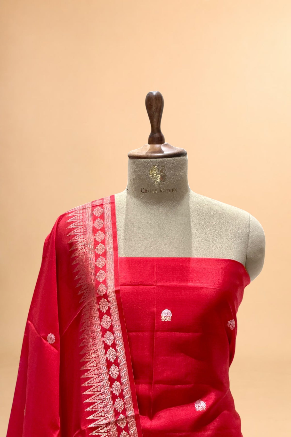 Red Pure Soft Silk Sona - Rupa Suit Set