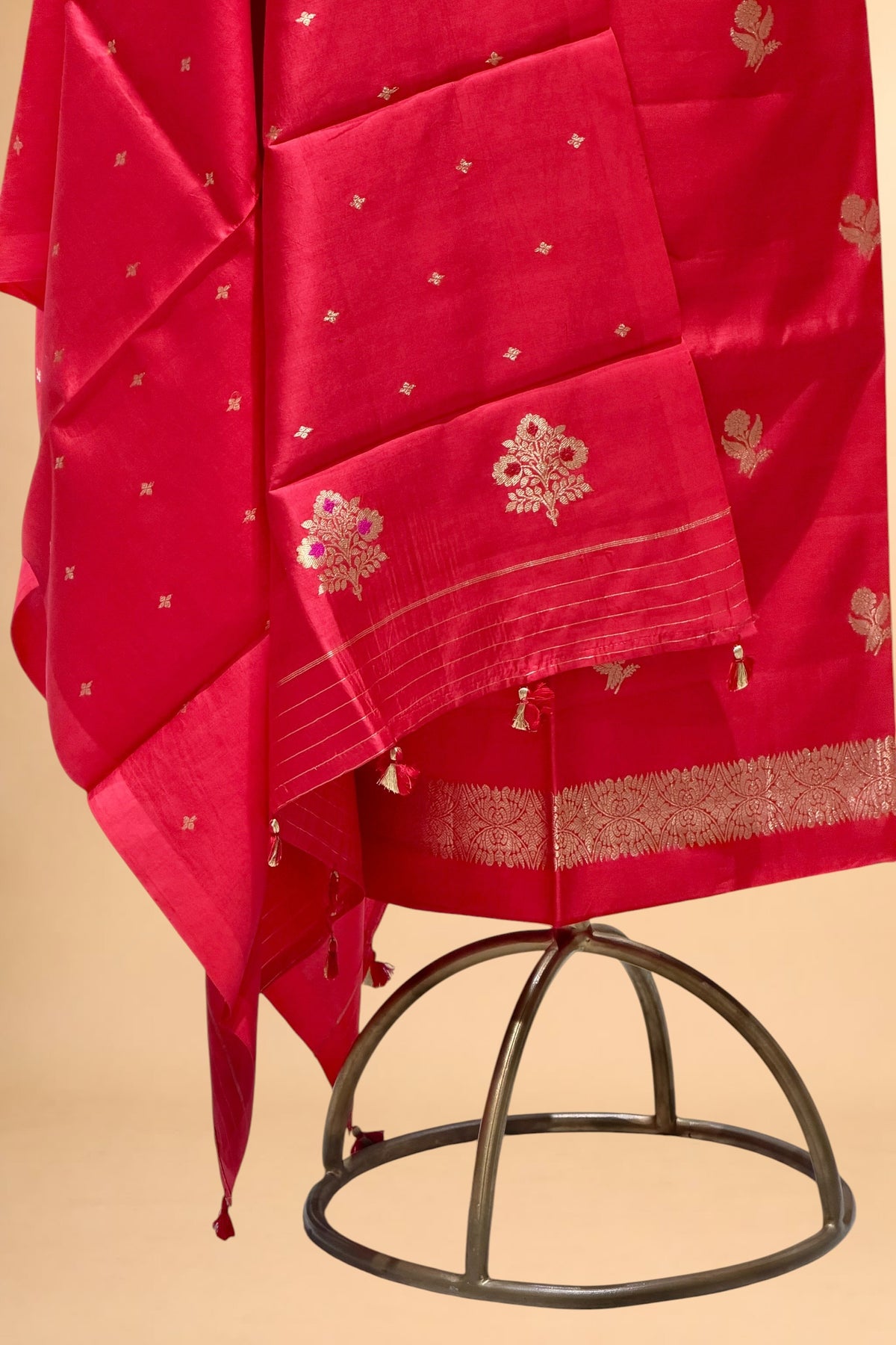 Red Pure Soft Silk Suit Set