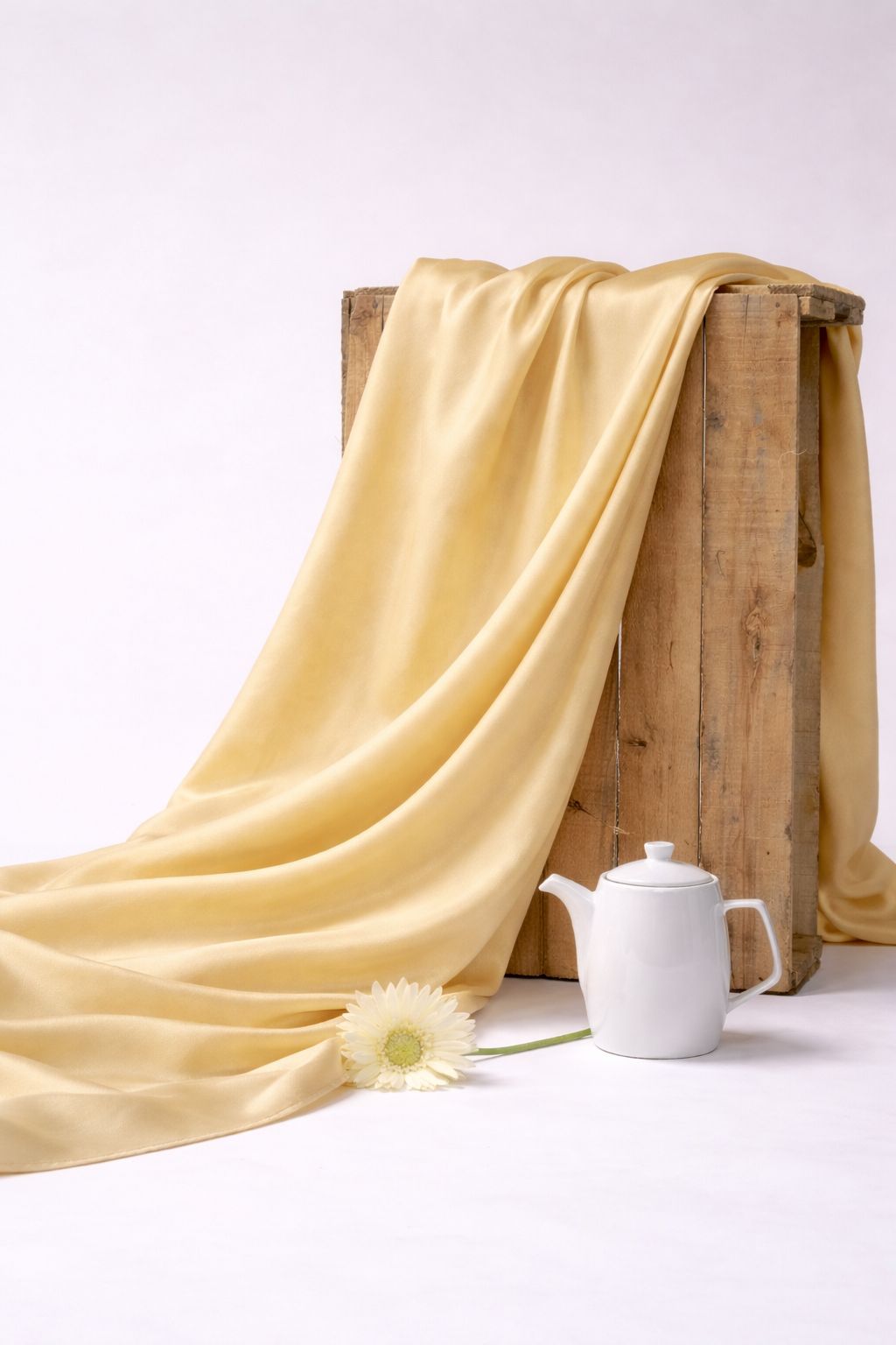Light Yellow Muslin Silk Fabric