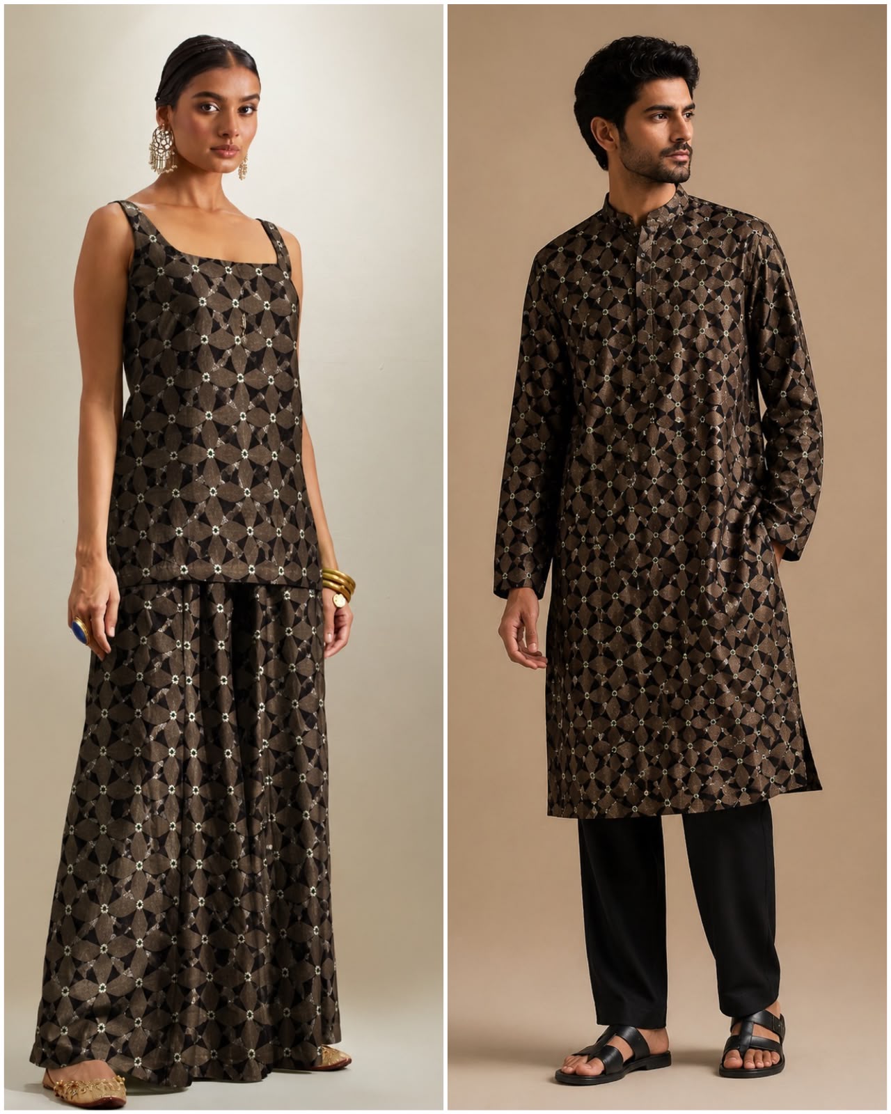 Soft Silk Fabric with Abstract Woven Motifs