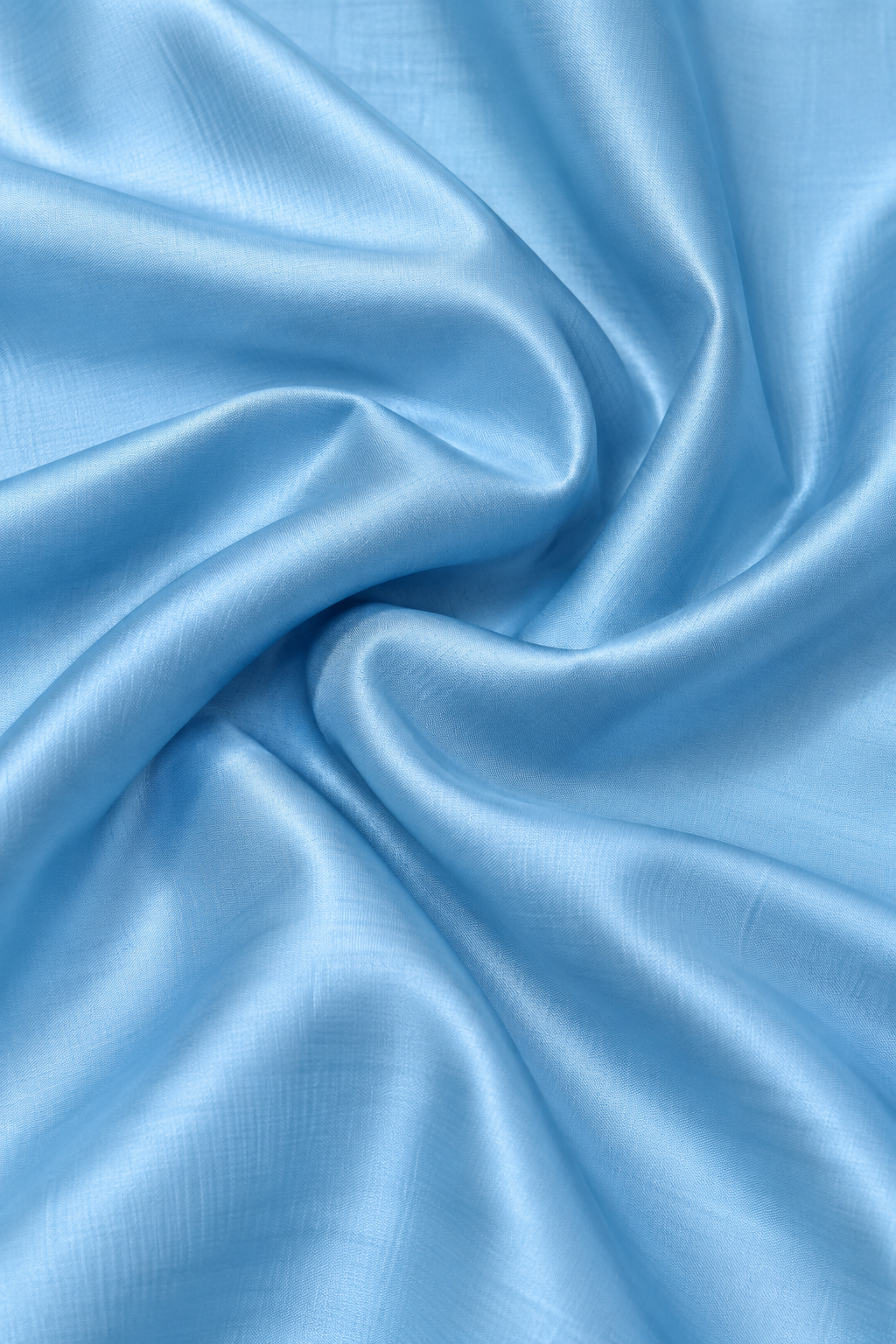 Sky Blue Plain Pure Chiniya Silk Fabric