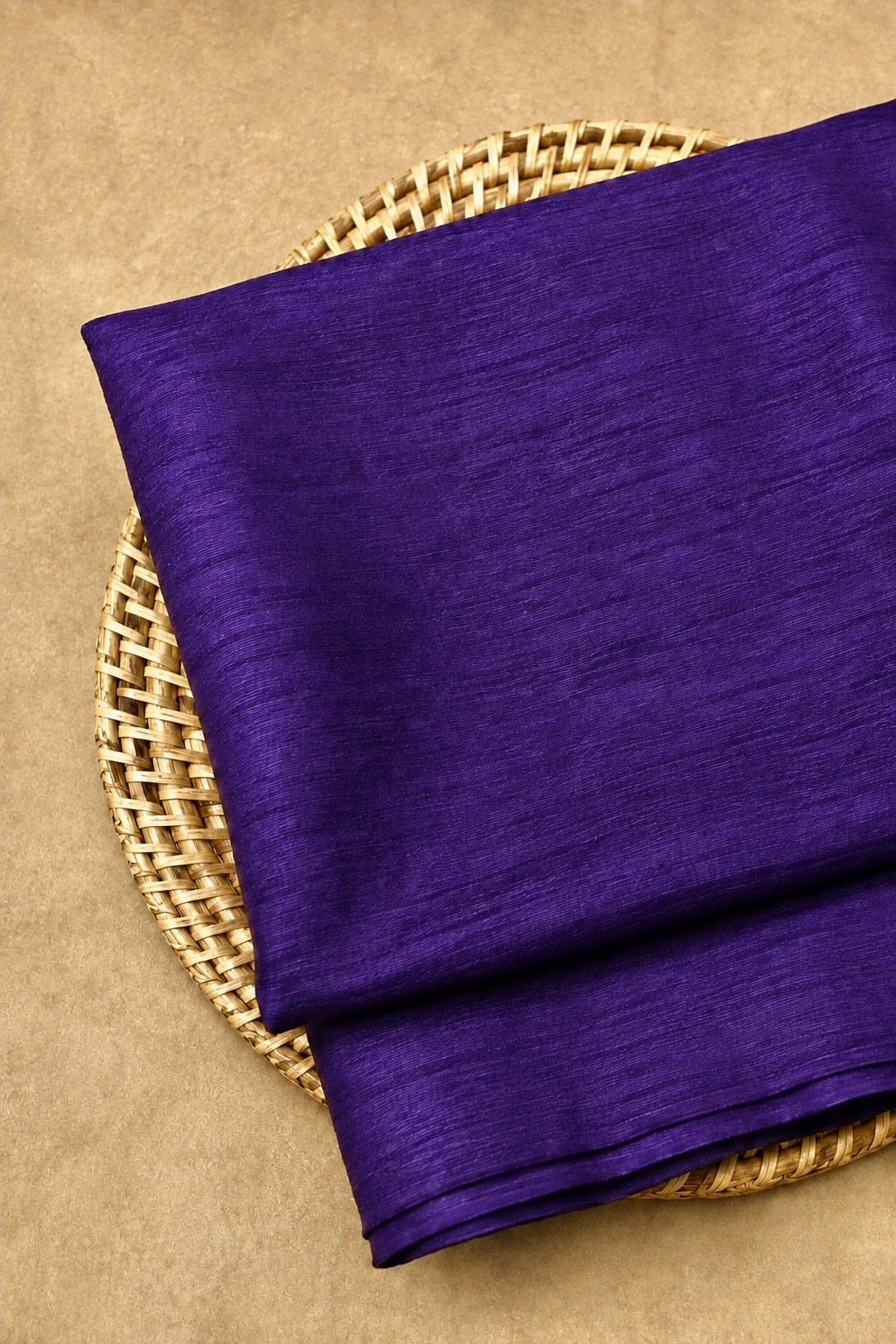 Purple Raw Silk Fabric